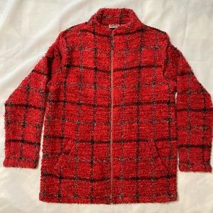 Chico’s Design red zip up sweater in size 1